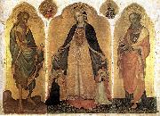 JACOBELLO DEL FIORE Triptych of the Madonna della Misericordia g oil on canvas